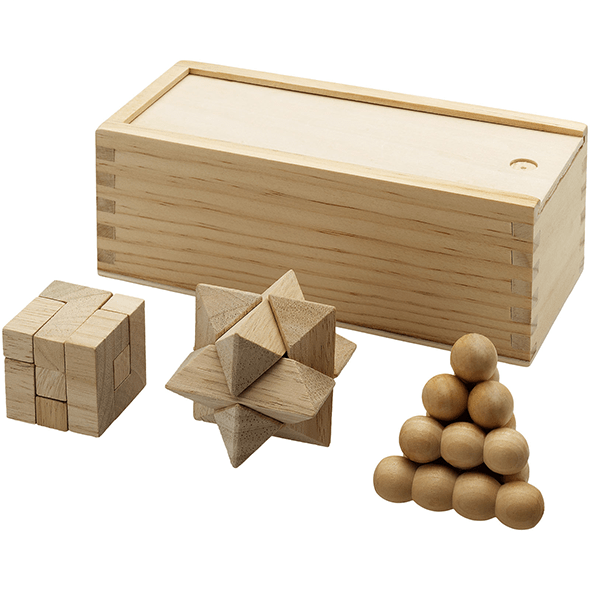 3-częściowe drewniane puzzle 